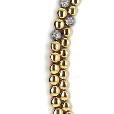 ladies yellow and white gold dome collar  necklace